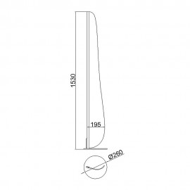 Mantra, Mantra Pie de Salon LED 20w 3000k Pequeño Bianca Blanco 7838