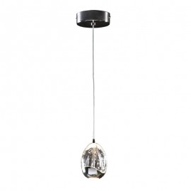 Lampara Led Rocio Cromo 1L Cristal Burbujas 784326