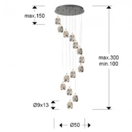 Schuller, Lampara Led Rocio Cromo 14L dimable 785635B
