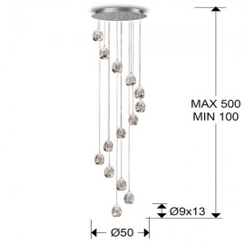 Schuller, Lampara Rocio 14 Luces Cromo 785635GD
