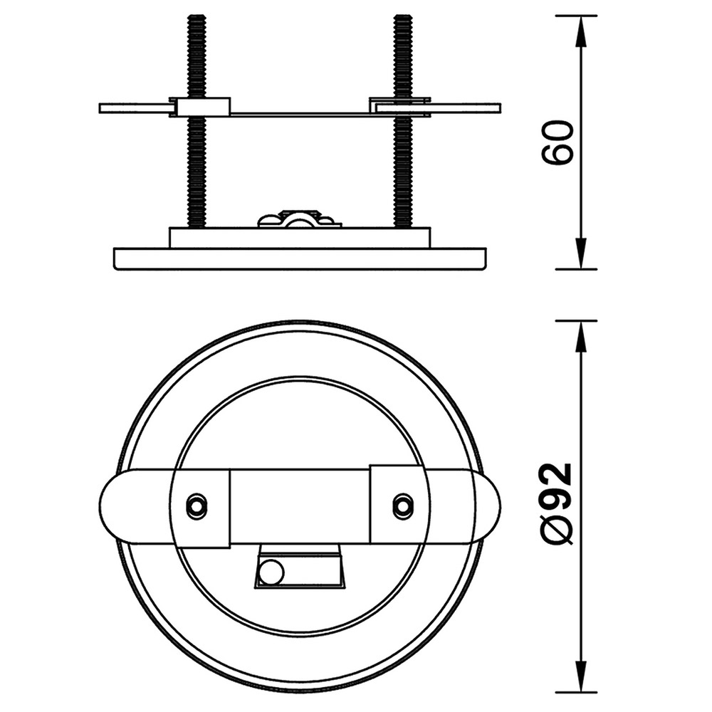 Mantra, Mantra BASE Empotrada para Colgantes Tek Parts Negro 7856
