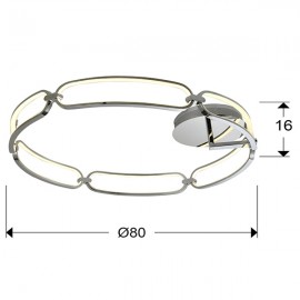 Schuller, Plafon Led Colette Ø80 Cromo 786577