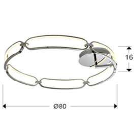 Schuller, Plafon Led Colette Ø80 Cromo Dim 786577D
