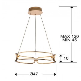 Schuller, Lampara Led Colette Ø47 Oro Rosa 786621
