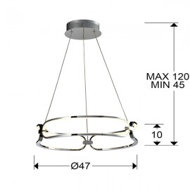 Schuller, Lampara Led Colette Ø47 Cromo 786645