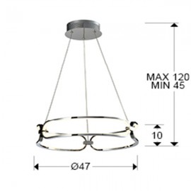 Schuller, Lampara Led Colette Ø47 Cromo Dim 786645D