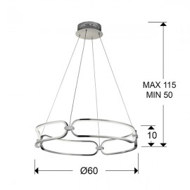 Schuller, Lampara Led Colette 60Ø Cromo 786831