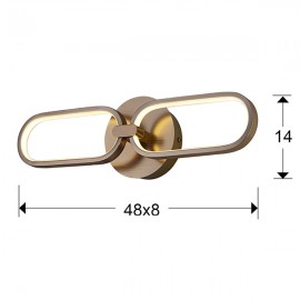 Schuller, Aplique 2L Led Colette Oro Rosa 787017