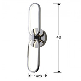 Schuller, Aplique 2L Led Colette Cromo 787024
