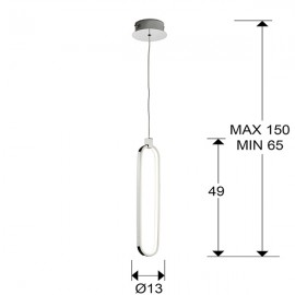 Schuller, Lampara 1L Led Colette Cromo 787147