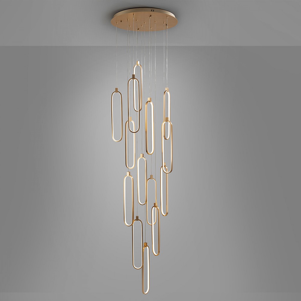 Schuller, Lampara Colette 14 Luces Oro Rosa Dimable 787433D