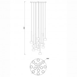 Mantra, Mantra Colgante 14 Luces Tonic Multicolor 7879