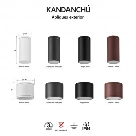 Mantra, Mantra Plafon Exterior Gu10 1 Luz Ip54 Kandanchu Blanco 7904