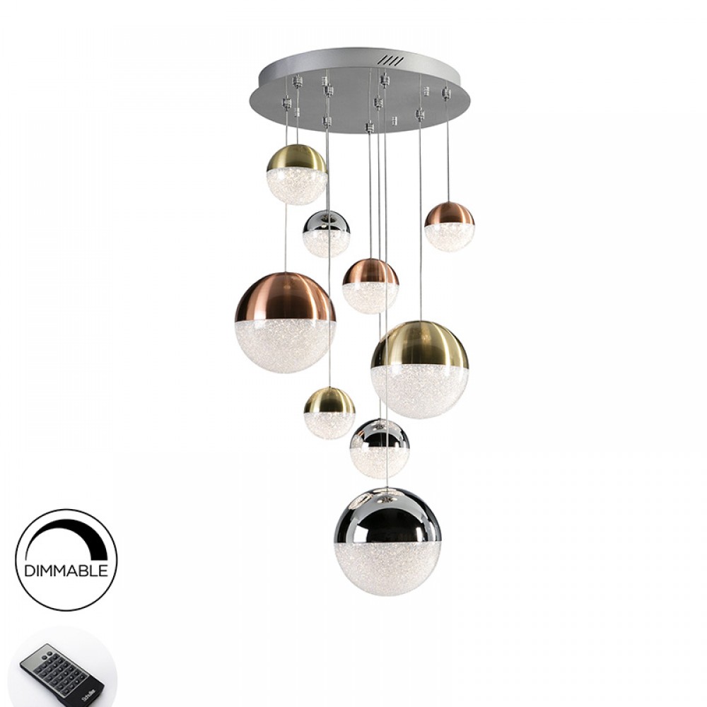 Schuller, Lampara 9L Led Sphere Colgante Ø50 Dimable 793091B