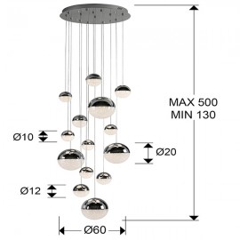 Schuller, Lampara Sphere 14 Luces Cromo 793269GD