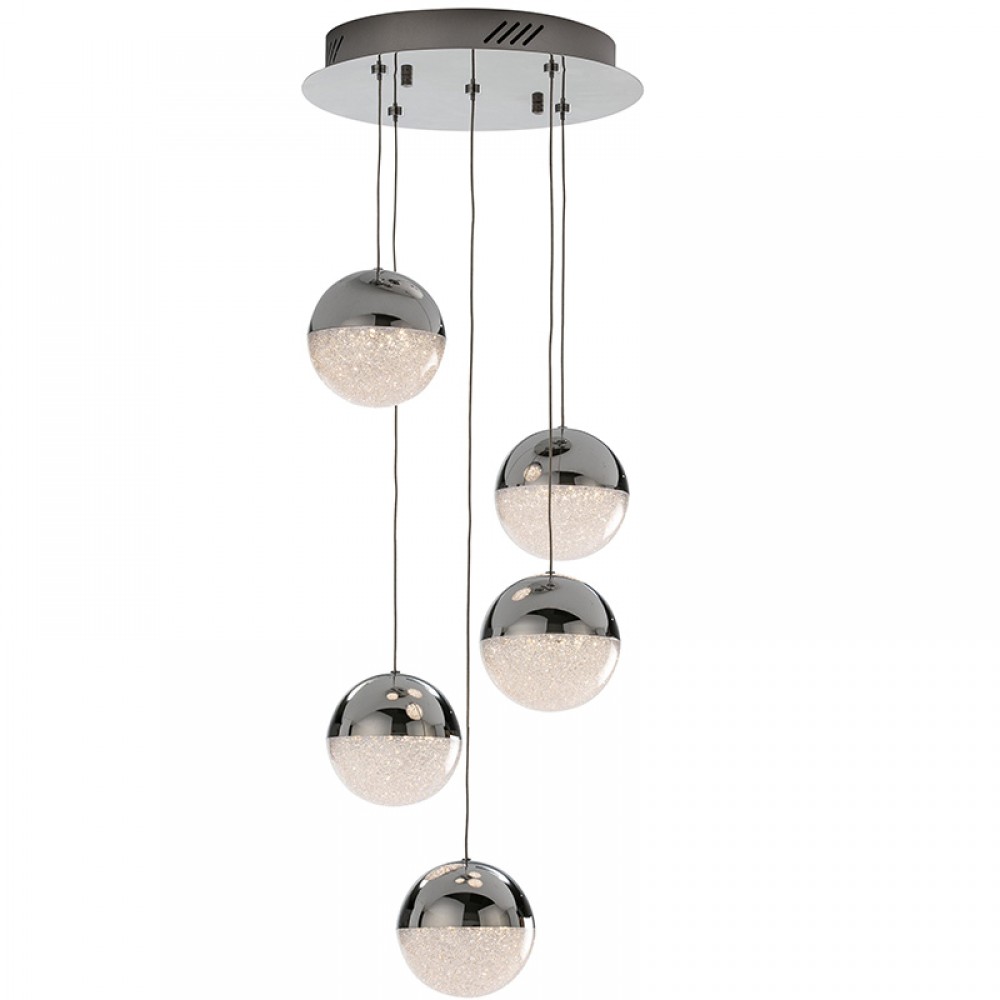 Schuller, Lampara Led Sphere Cromo Tulipas 24 W 793523