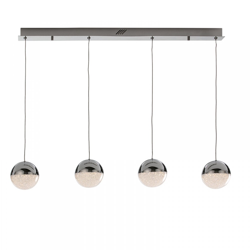 Schuller, Lampara Led Sphere Cromo Tulipas 4 Esferica 19W 793635