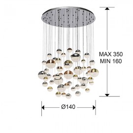 Schuller, Lamp Sphere Ø140 55L Dimable 794691B