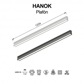 Mantra, Mantra Plafon LED 38w 3000k 110º Hanok Negro 7947