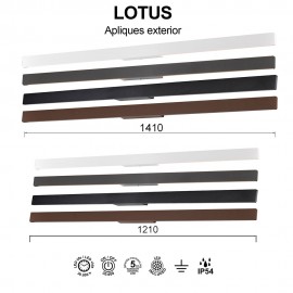 Mantra, Mantra Aplique Exterior LED Ip54 Lotus Gris Oscuro 7995