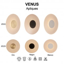 Mantra, Mantra Aplique LED 18w 3000k Venus Blanco 8012