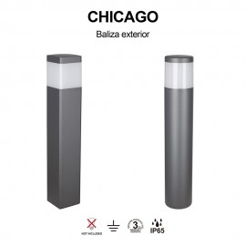 Mantra, Mantra Baliza Exterior E27 Ip65 Chicago Gris Oscuro 8108