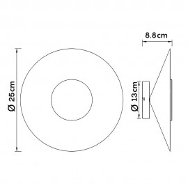 Mantra, Mantra Aplique LED 8w 3000k Orion Negro-madera 8123