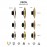 Mantra Aplique LED 24w 3000k Orion Negro-oro 8130