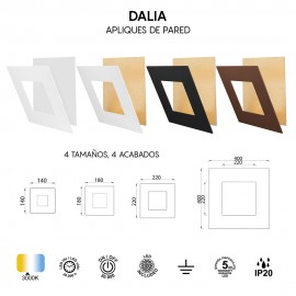 Mantra, Mantra Aplique LED 40w 3000k Dalia Blanco-oro 8144