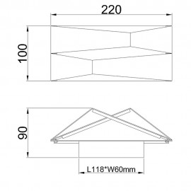 Mantra, Mantra Aplique LED 10w 3000k Fuji Negro 8157