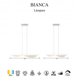 Mantra, Mantra Lampara LED 50w 3000k Dimable Bianca Blanco 8209