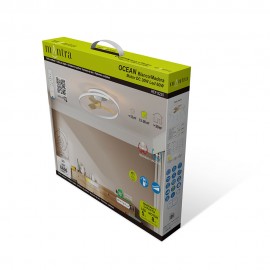 Mantra, Mantra Plafon-ventilador LED - Blanco - Madera Ocean Blance-madera 8235
