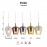 Mantra Colgante de Campana de Cristal 2 5m-e27 Elsa Cromo 8247
