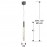 Lampara Led Cosmo Cromo Transparente Y Burbujas 1L 827746