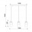 Mantra Colgante 3 Luces Nora Blanco- Madera 8277