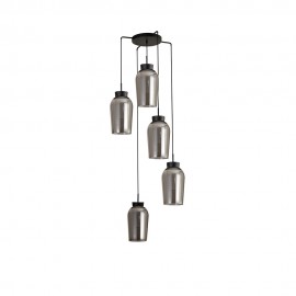 Mantra Colgante 5 Luces Nora Negro-marmol 8283