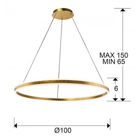 Schuller, Lampara Led Helia Oro 100Ø 831622
