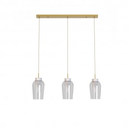 Mantra Lampara Lineal 3 Luces Nora Oro-blanco 8397