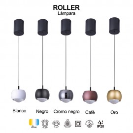 Mantra, Mantra Colgante 1 Luz Roller Negro 8406