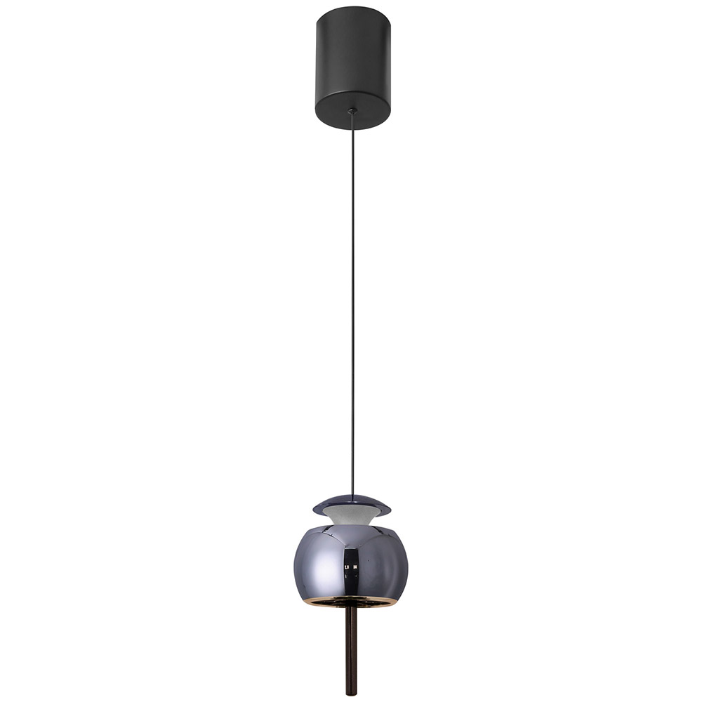 Mantra, Mantra Colgante 1 Luz Roller Negro-cromo 8412