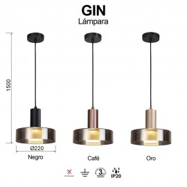 Mantra, Mantra Lampara Gu10 Gin Negro 8429