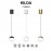 Mantra Colgante LED 10w 3000k Superficie Oro Kilda Oro 8440