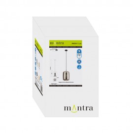 Mantra, Mantra Colgante Gu10 Cilindro Kriss Negro-cromo 8521