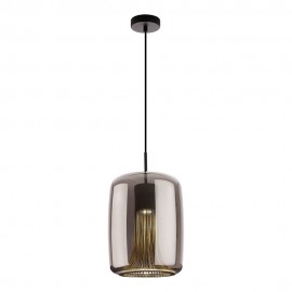 Mantra Colgante Gu10 Cilindro Kriss Negro-cromo 8521