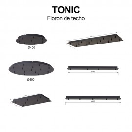 Mantra, Mantra Floron de Techo Tonic Negro 8545