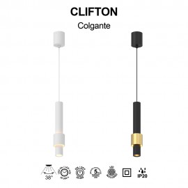 Mantra, Mantra Colgante LED 7w 3000k Blanco Clifton Blanco 8564