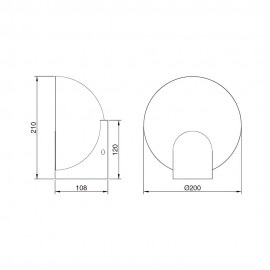 Mantra, Mantra Aplique LED Oculo Oro 8591