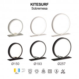 Mantra, Mantra Sobremesa LED 8w 3000k Grande Kitesurf Negro 8595