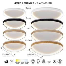 Mantra, Mantra Plafon LED Dimable Niseko Ii Madera 8632