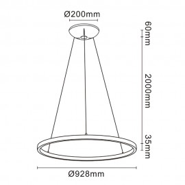 Mantra, Mantra Colgante LED 60-20w Riumar Blanco 8675